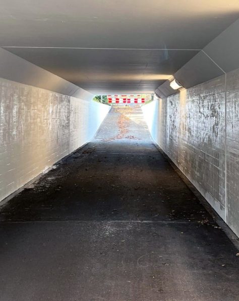 Werk in uitvoering - keimen fietstunnel in Uden - door ProNed | Dé oppervlakteverbeteraars